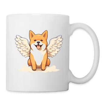 Mignon Shiba Inu Angel avec des ailes - Mug blanc - blanc - Droite