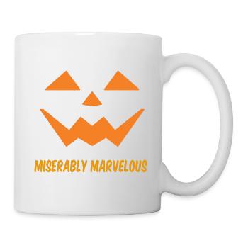 Halloween Kürbis Jack O Laterne gruselige Kürbisse - Tasse - Weiß - Rechts