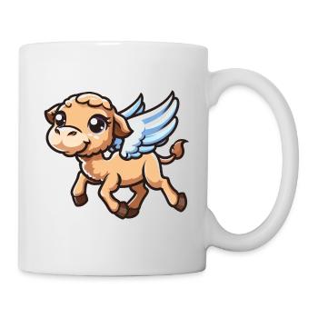 Camel Angel, Wings Illustration, Celestial Beast - Mug - white - Right