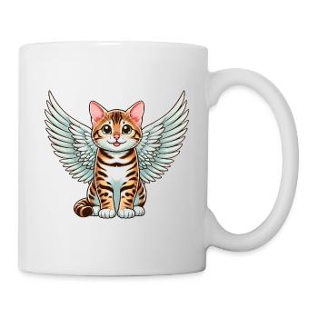 Bengal Cat Angel Spotted Fur - Mug - white - Right
