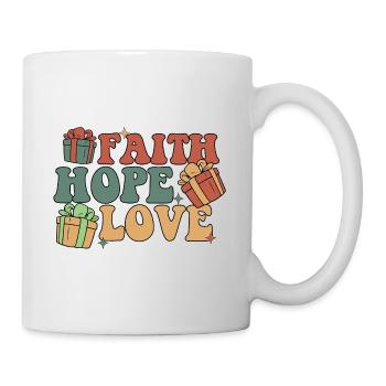 Faith Hope Love Religious Family Christmas - Mug - white - Right