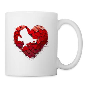 Valentinstag Herz Liebe Liebesbeweis Gefühle - Tasse - Weiß - Rechts