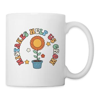 Mistakes Help Us Grow Teacher Motivational Quote - Mug - white - Right