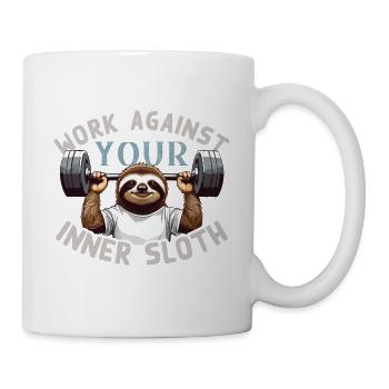 Sloth Fitness Motivation Funny Saying Design - Mug - white - Right