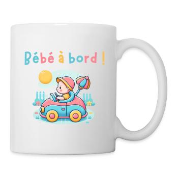 bébé à bord cadeau annonce grossesse humour - Mug blanc - blanc - Droite