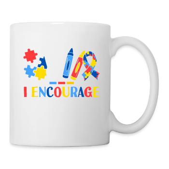 J’encourage les progrès Thérapeute ABA Comportemental - Mug blanc - blanc - Droite