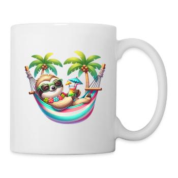 Urlaub Glückseligkeit Faultier Faul für einen - Tasse - Weiß - Rechts