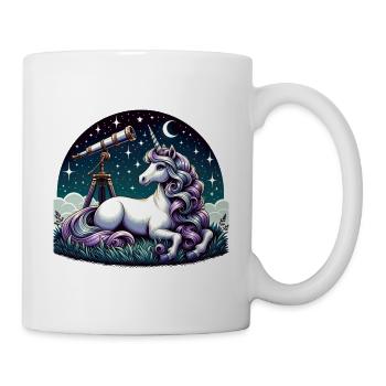 Mystische Einhorn-Sternschnuppe Sterne - Tasse - Weiß - Rechts