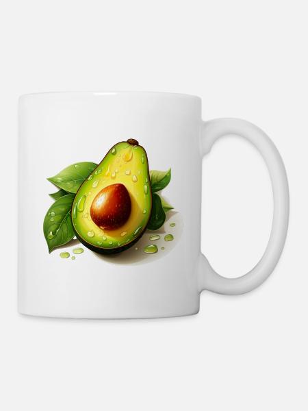 Avocado für einen Avocado Liebhaber und Sportler - Tasse - Weiß