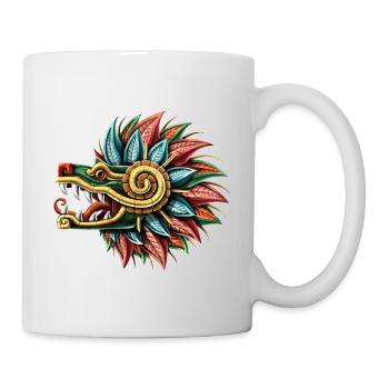 Quetzalcoatl Aztekischer gefiederter Schlangengott - Tasse - Weiß - Rechts