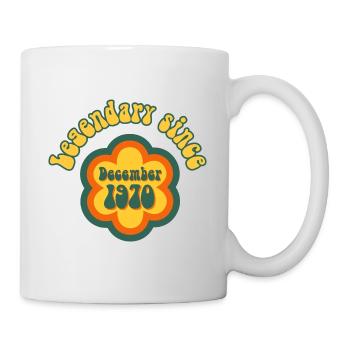 Legendär seit Dezember 1970 Geburtstag Retro - Tasse - Weiß - Rechts