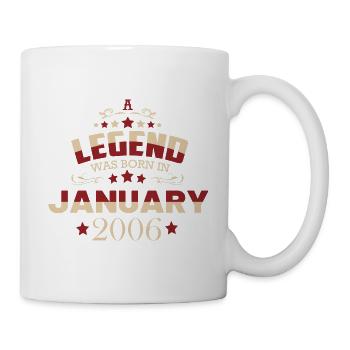 Une légende est née en janvier 2006 - Mug blanc - blanc - Droite