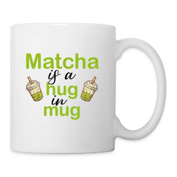 Matcha Is Hug In Mug/Funny Matcha Gift/Mochi Shirt - Mug blanc - blanc - Droite