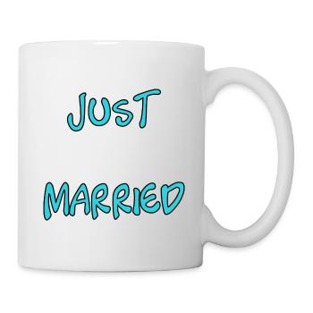 ICH HABE GERADE GEHEIRATET. Junggesellinnenabschied. VALENTINSTAG. PAAR. LIEBE - Tasse - Weiß - Rechts
