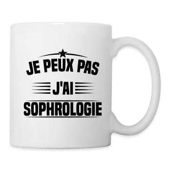 Je peux pas j ai sophrologie - Mug blanc - blanc - Droite