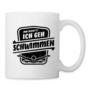 Mir reicht's ich geh Schwimmen - Butterfly - Tasse - Weiß - Rechts