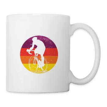 Never Underestimate An Old Guy on a Bicycle - Tasse - Weiß - Rechts