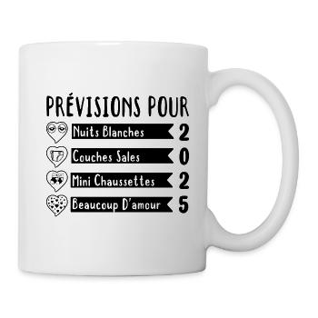 Grossesse Prévisions Pour 2025 - Mug blanc - blanc - Droite