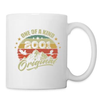 2001 Anniversaire vintage 2001 rétro né en 2001 - Mug blanc - blanc - Droite