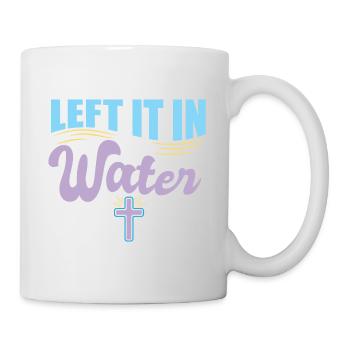 L’a laissé dans l’eau baptême religieux chrétien - Mug blanc - blanc - Droite