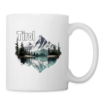Tirol mit Berge, dem Land Tirol die Treue Alpen - Tasse - Weiß - Rechts