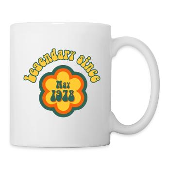 Legendary since May 1978 Birthday Retro Flower - Mug - white - Right