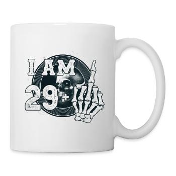 I'm 29 plus 1 middle finger Skull funny 30th - Mug - white - Right