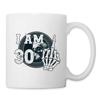 I'm 30 plus 1 middle finger Skull funny 31st - Mug - white - Right