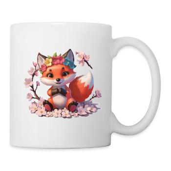 Cute cute fox in spring gift - Mug - white - Right