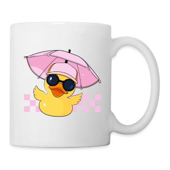 Quietscheente Sommer Gummiente Rubber Duck Enten - Tasse - Weiß - Rechts