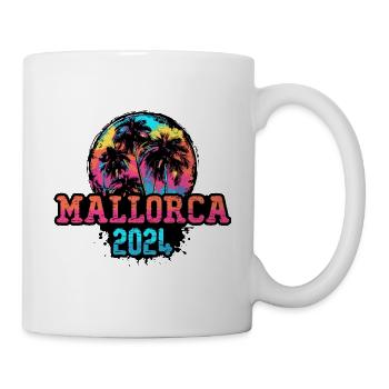 Mallorca 2024 Team Palmen Bunt - Tasse - Weiß - Rechts