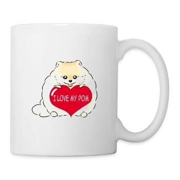 I love my Pom Cream - Mug - white - Right