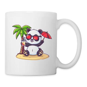 Palmier d’été de l’île aux pandas - Mug blanc - blanc - Droite