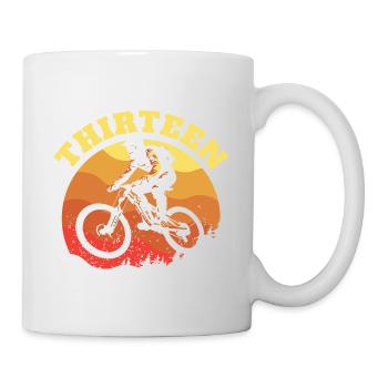 Turning 13 Mountain Bike Thème BMX Lover 13ème - Mug blanc - blanc - Droite