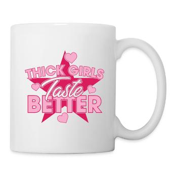 Les filles épaisses ont meilleur goût potelé grandes filles curvy - Mug blanc - blanc - Droite