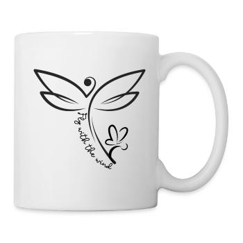 Zauberhafte wilde Libelle "Fly with the Wind“ - Tasse - Weiß - Rechts