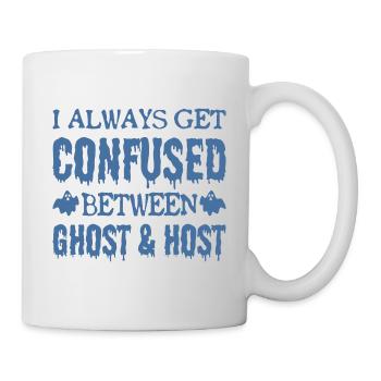 Paranormal Investigator Confused Ghost & Host - Mug - white - Right