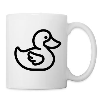 Ente - Tasse - Weiß - Rechts