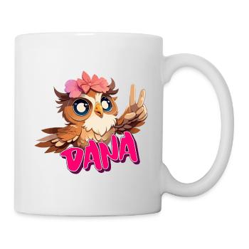 DANA - Beau nom de fille avec hibou mignon - Mug blanc - blanc - Droite