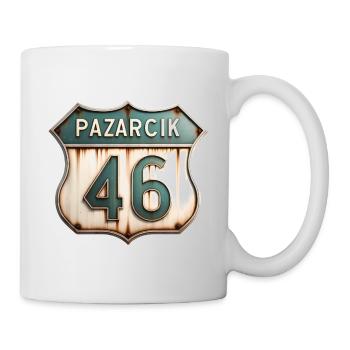 Vintage Pazarcik 46 Street Sign - Retro Turkish - Mug - white - Right