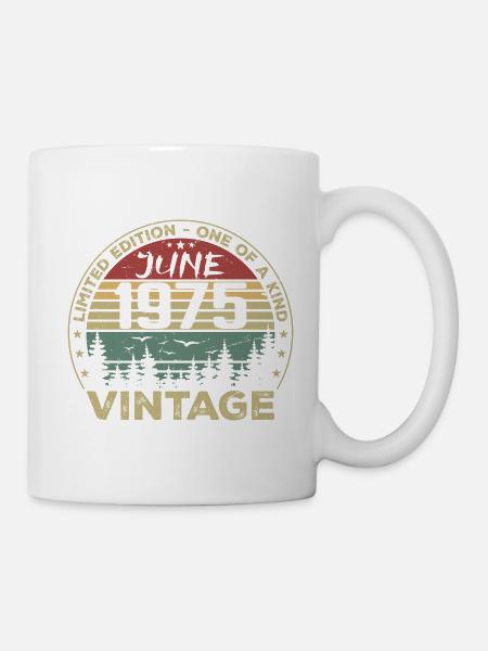 Geschenk Juni 1975 Jubiläum Juni 1975 Juni 1975 - Tasse - Weiß