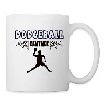 Dodgeball Rentner Dodgeballer Rente Ruhestand - Tasse - Weiß - Rechts