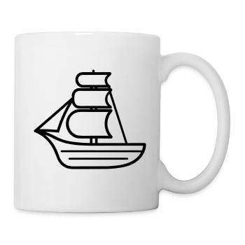 Piratenschiff - Tasse - Weiß - Rechts