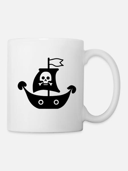 Piratenschiff - Tasse - Weiß