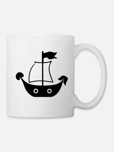 Piratenschiff - Tasse - Weiß