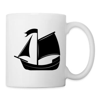 Piratenschiff - Tasse - Weiß - Rechts