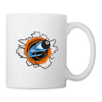 burning 8 billiard ball pool, billiards, snooker - Mug - white - Right