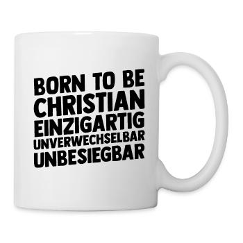 Vorname Chris Christian - Tasse - Weiß - Rechts