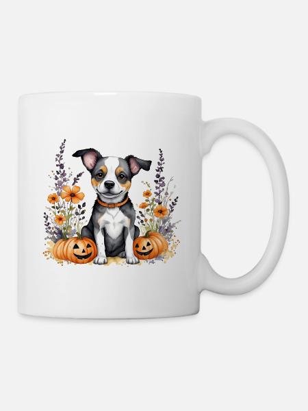 Halloween-Welpe - Tasse - Weiß