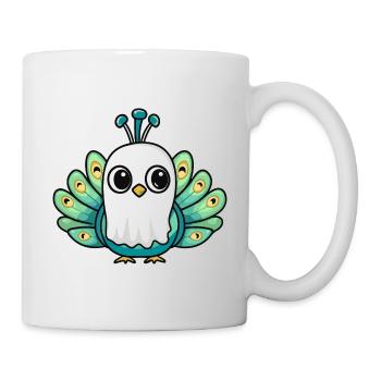 Peacock Bird Halloween Funny Ghost - Mug - white - Right